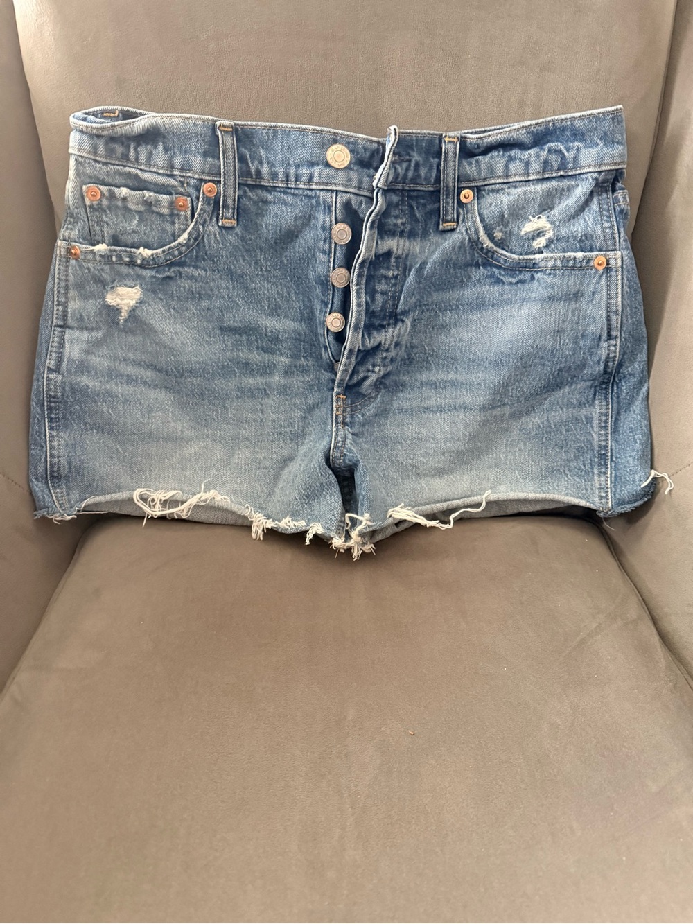 GAP Denim High-Rise Short - Medium Blue